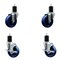 Service Caster 4'' SS Solid Poly Wheel Swivel 1-3/4'' Expanding Stem Caster Set 2 Brakes, 4PK SCC-SSEX20S414-SPUS-2-TLB-2-134 - alternate 1